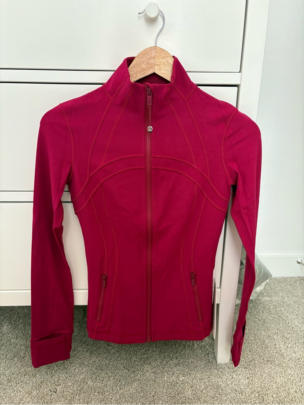 lululemon athletica define jacket nulu Color Berry Rumble size 4 BNWT